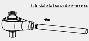 Instalación de la barra de reacción recta_paso 1